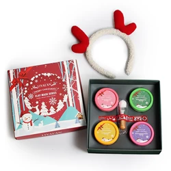 Skin Care Rose Turmeric Matcha Eggplant Pink Whitening Acne Christmas Gift Mud Clay Mask Set With Hair Band&Brush