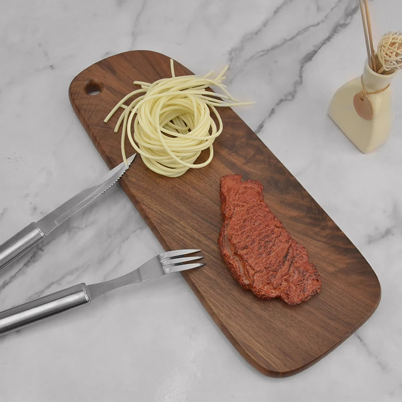 Wholesale Laser Logo Dark Light Kitchen Bulk Bamboo Acacia Beech Walnut Olive Oak Teak Wood Chopping Cutting Board With Handle