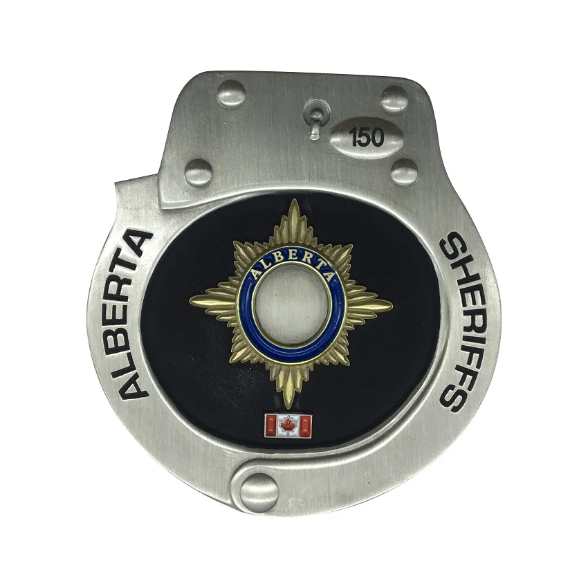 
 Индивидуальный дизайн, двухцветное покрытие, Канадская Альберта, наручники, металлическая медаль, вызов, монета, ретро старая монета  