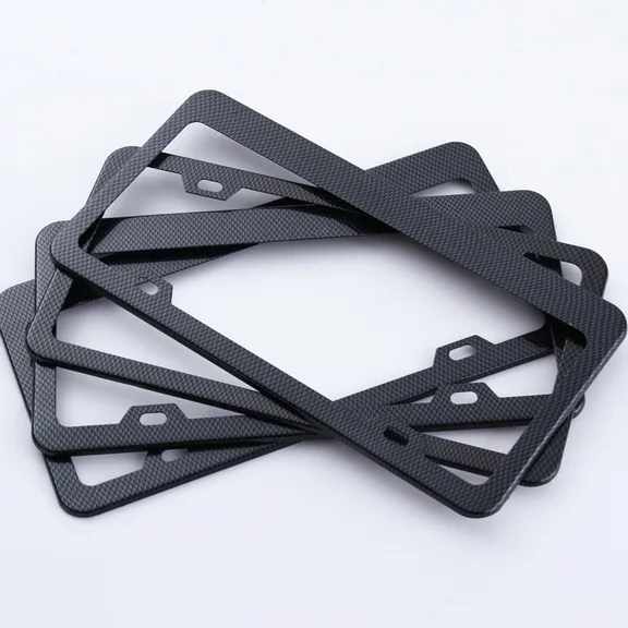 Custom Logo Printed Decorative USA Car Size Carbon Fiber License Plate Frame for giveaway