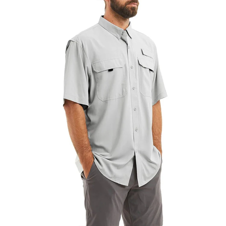 2024 Best Price 88Polyester 12Spandex 50  Uv Quick Dry Button Down Columbia Fishing Shirts