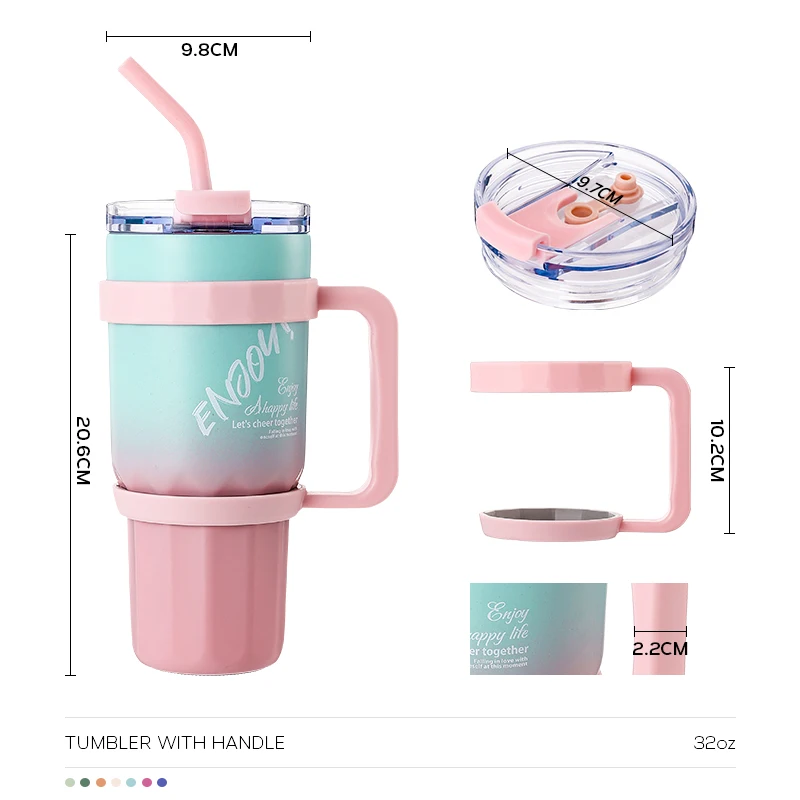 Stainless Steel Skinny Tumbler 32oz Double wall Vacuum Insulated Tumbler Cups With Lid Travel Auto Mugs Water Bottle for Home