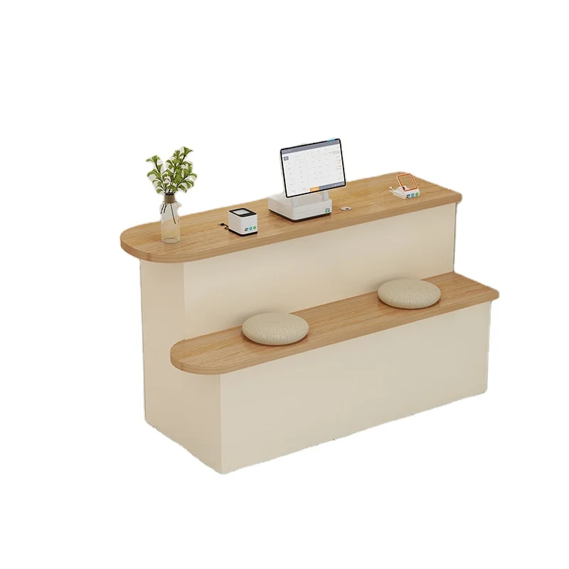 Commercial Design High Quality Board White Color Checkout Counter For Retail Boutique Clothes Store