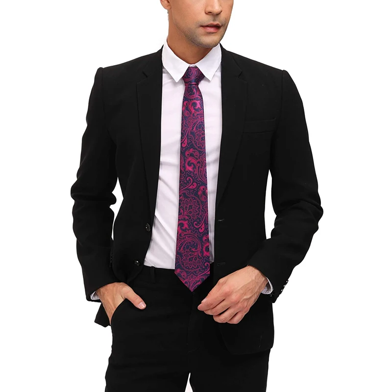 
Perfect Nostalgic Retro Style High Quality Jacquard Business 100% Pure Silk Neck Ties 