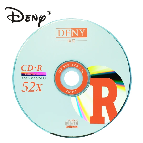 China blank 52x cd-r with printing