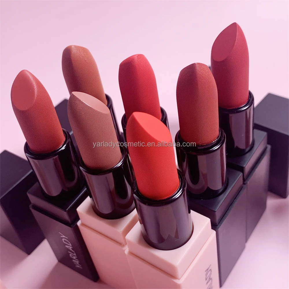 Make Your Own High Quality OEM Cosmetic Makeup Lipstick Black Cheap Cute Shine Luxury China Natural Satin Stick Matte Lipstick