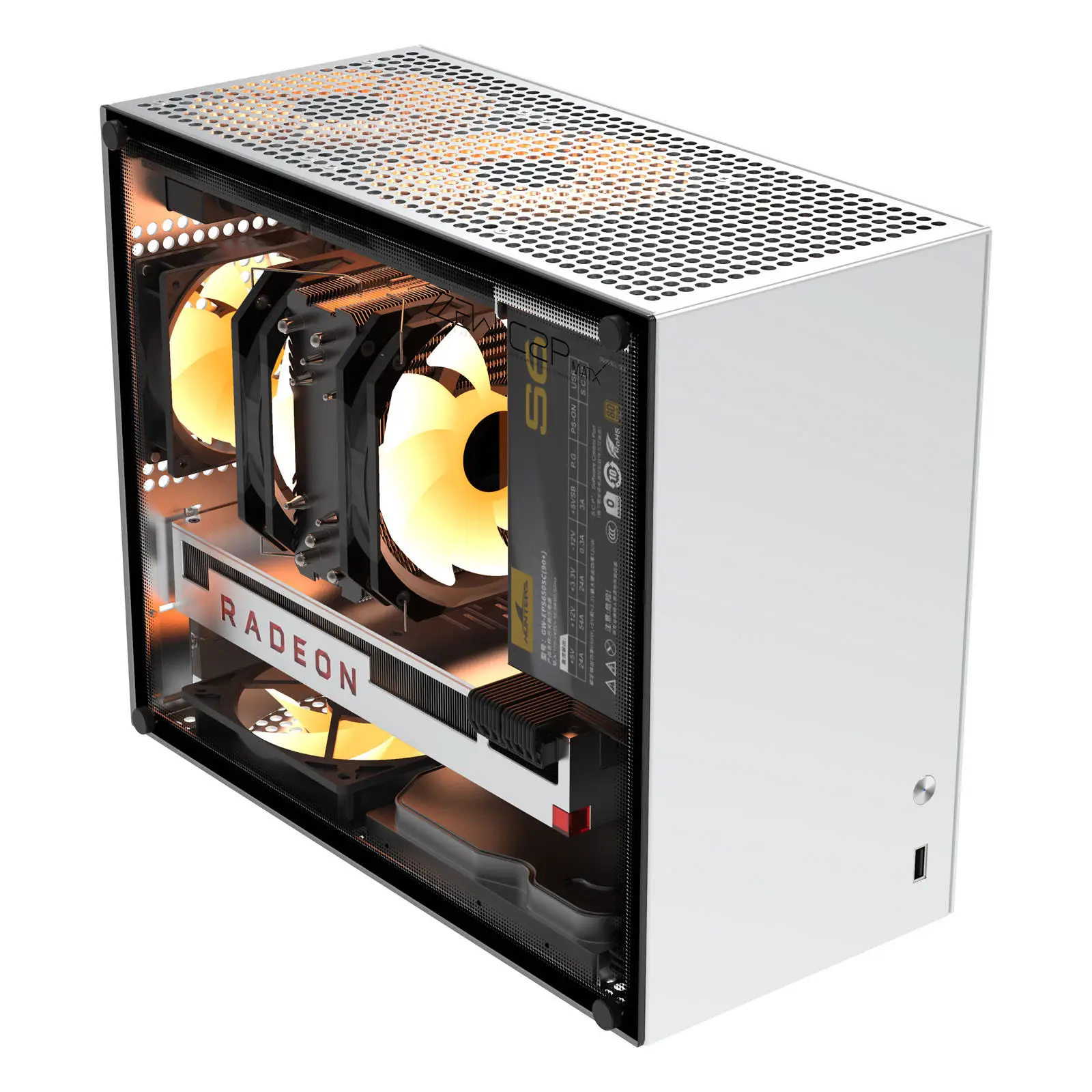 Aluminum Micro ATX Case MATX Case Desktop Chassis Computer Gaming PC case with DIY Installation