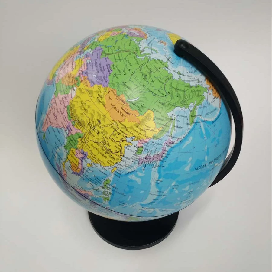 
Special hot selling PVC surface plastic base Globe 25cm for school teaching globe with Rotating World Map 