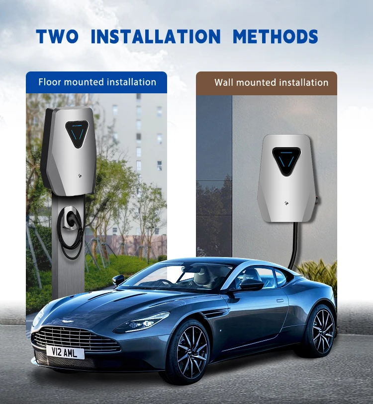 High Quality  Home Use  Fingerprint Priming Unlock Function 16a Three Phase 11kw EV Charging Stations