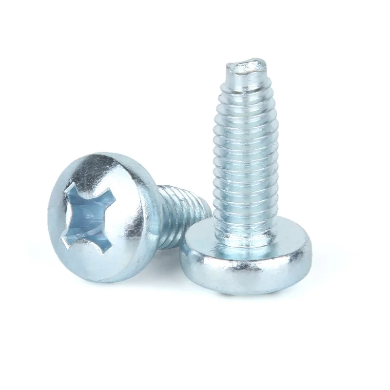DIN 7500 Zinc Plated Cross Recessed Torx Pan Head Thread Rolling Self Locking Screws Triangular Thread Machine Screw For Metal