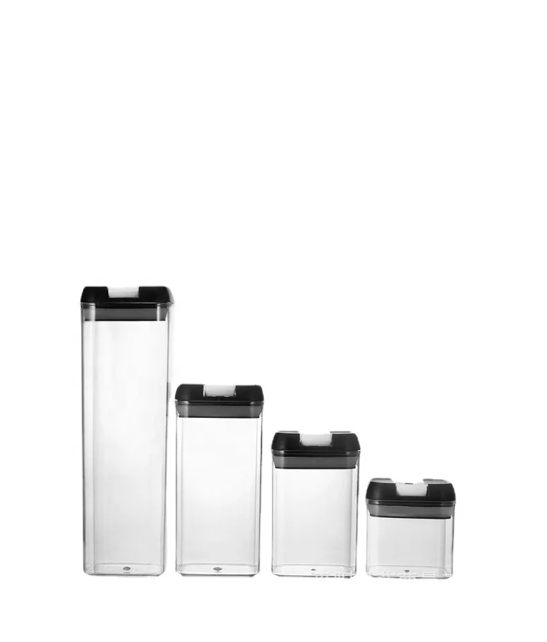 0.5L 0.8L 1.2L 1.9L plastic square easy button food milk powder cans sealed cans grains cans