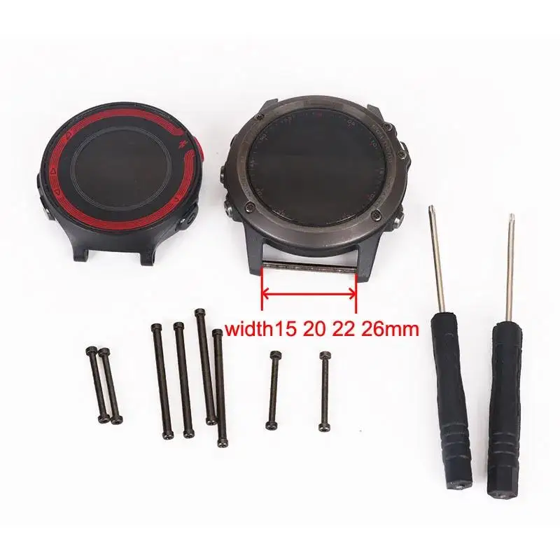 Watch Band Connecting Bar 15 20 22 26 mm Watch Connector Screw Pin Rod for Garmin Fenix 3 5X 6 7 5S Forerunner 935 Screwdriver