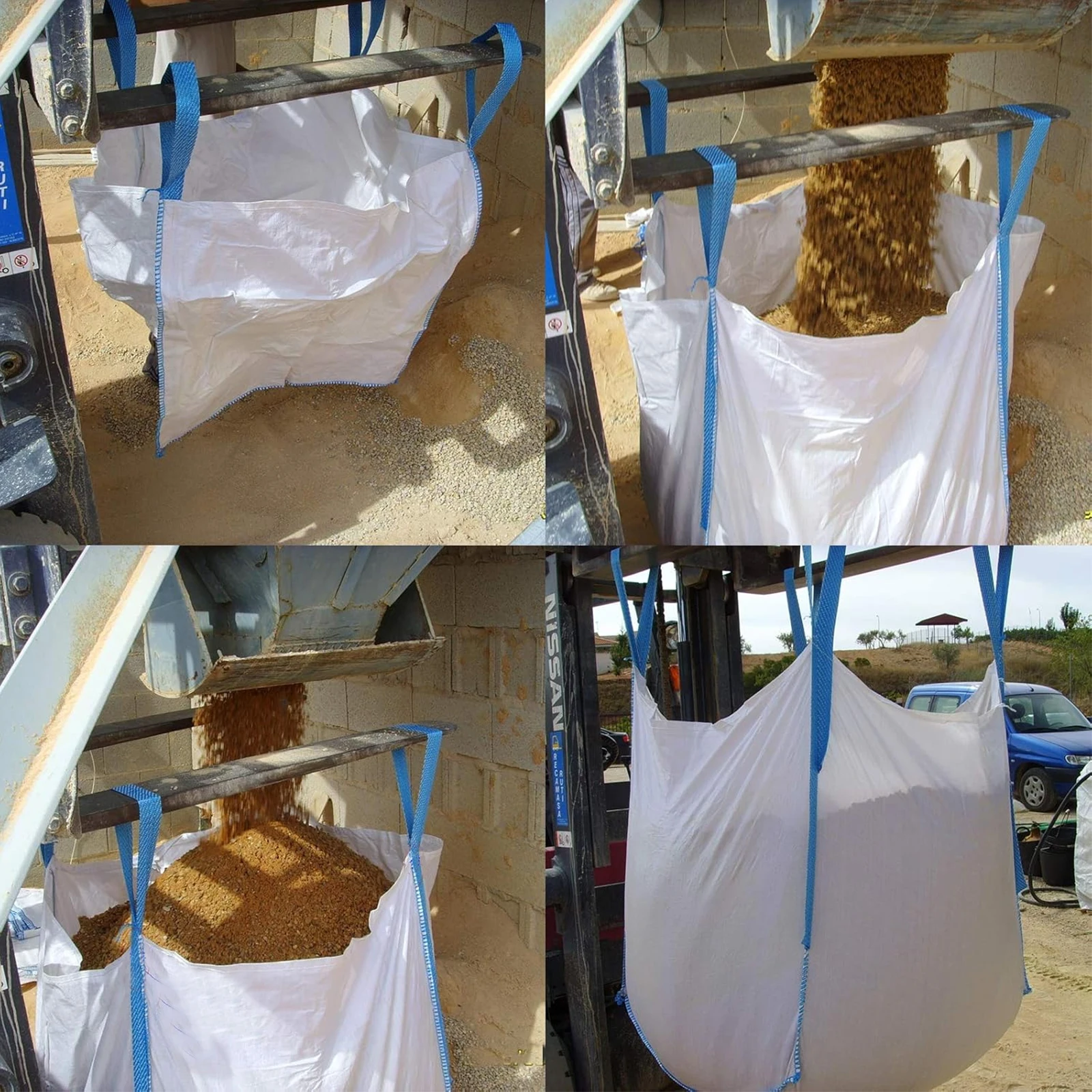Big Load Wood Chips Pellet Fertilizer Polypropylene Woven Bigbag 1100kg Cement Bag 2 Ton Sand Fibc Bulk Bag
