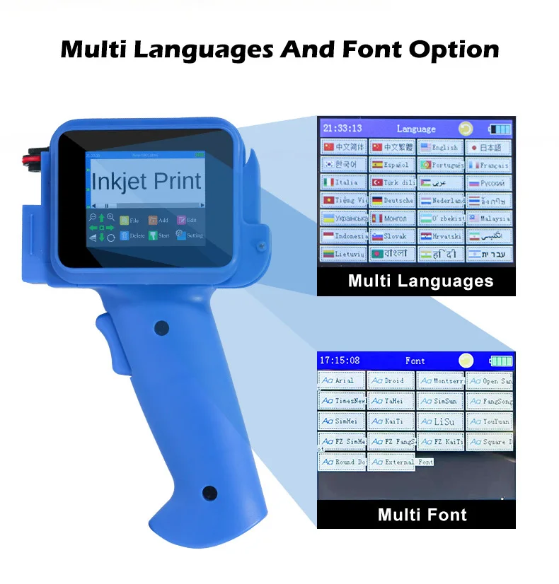 New Inkjet Printer Waterproof Portable Mini Glass Ceramic Plastic Logo Hand jet Inkjet Printer