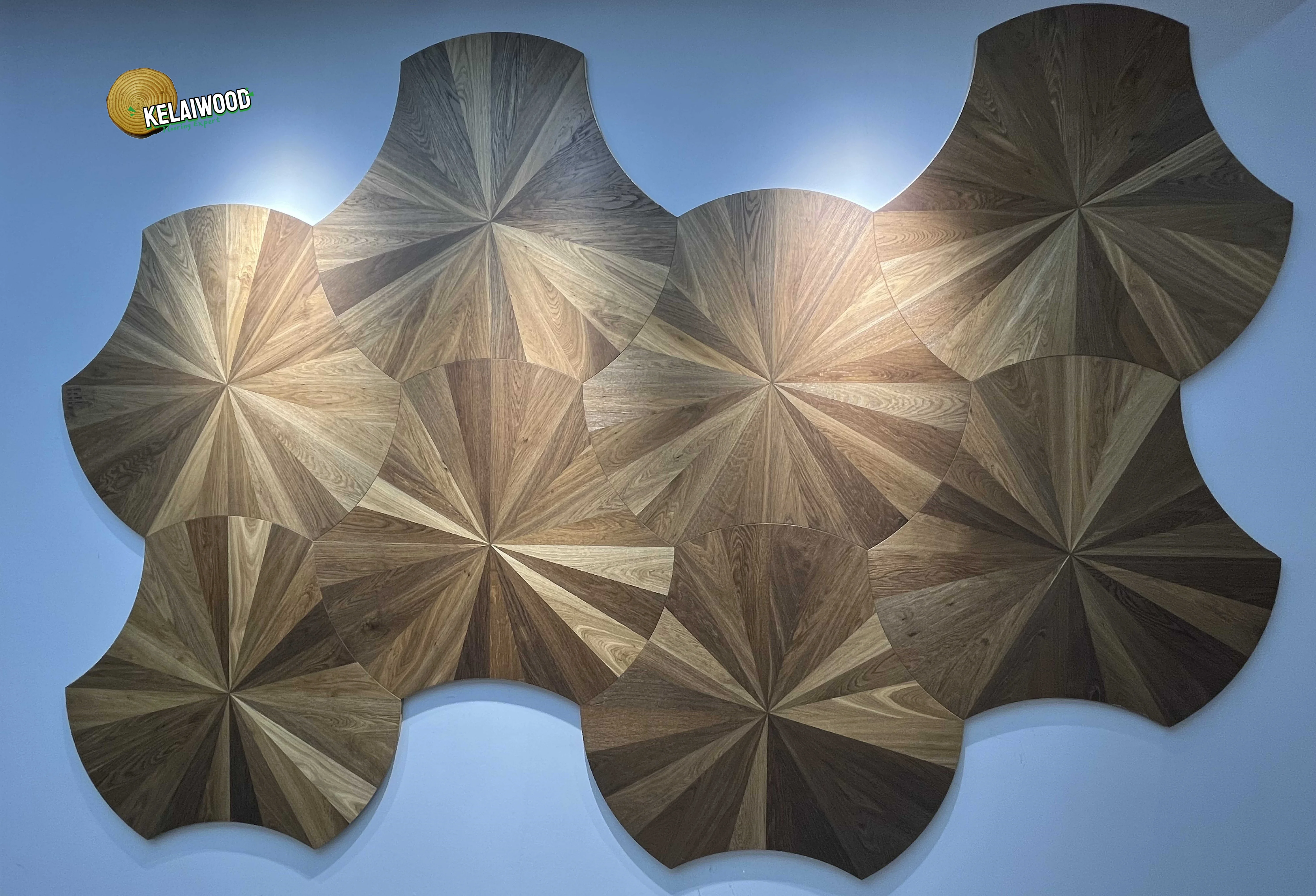 Luxury and Sophistication Scalloped Black Walnut Solid Wood Laminate Flooring AB Grade Solid Wood Laminate Flooring For Indoor