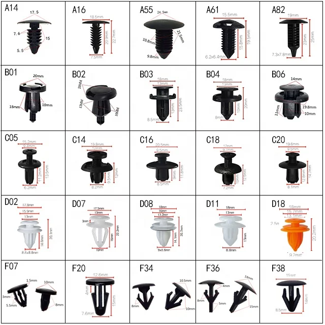 D82 Spare Parts For Cars Wholesale Vehicle Accessories Universal Bumper Clip 51471929908