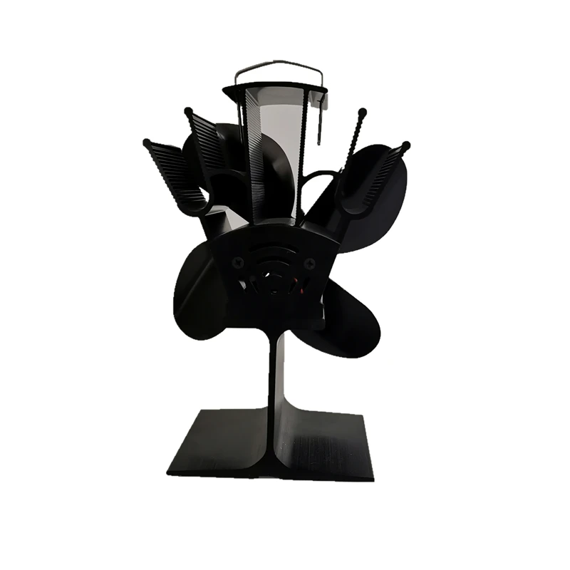 4 Blade Heat Powered Stove Top Fan, Eco Log Burner Fan
