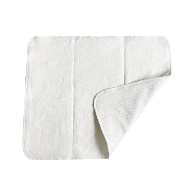 high absorbent 6 layers trifold hemp cotton Reusable Diaper Insert