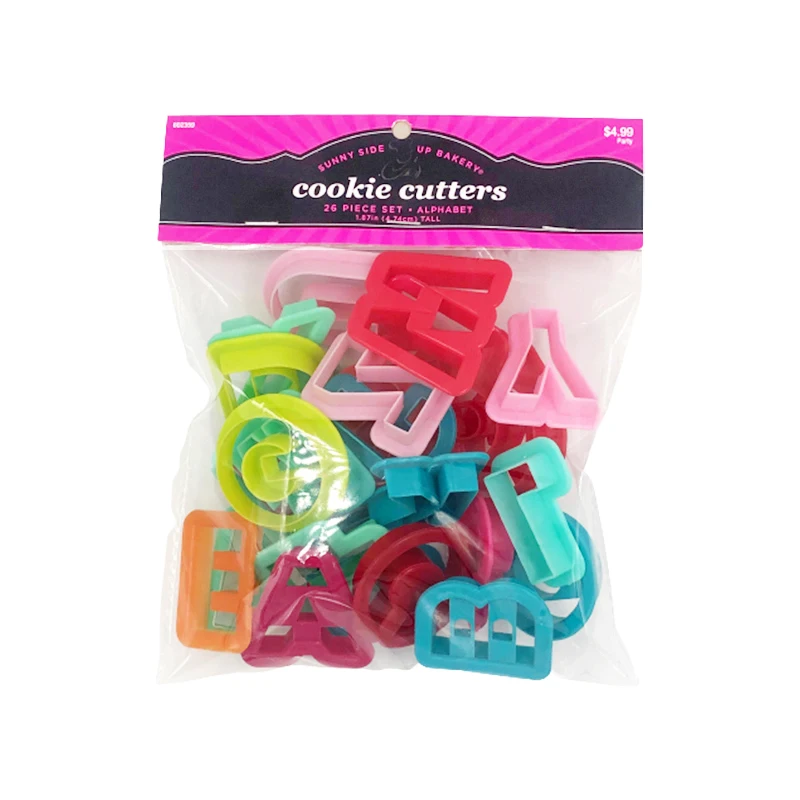 26 Plastic Alphabet Letter Cookie Biscuit Fondant Cutter Mold And Cookie Cutter Set
