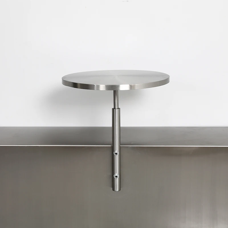 Modern Simple Milk Tea Shop Stainless Steel Round Wall Table for the Living Room / Bedside / Coffee Room Decorate Side Table
