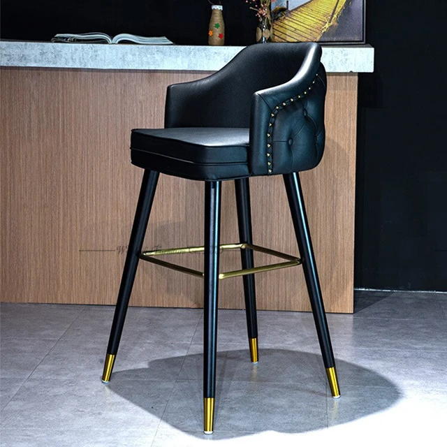 New Design Dining Chair And Bar Stool Leather Upholstered Dining Chair Popular Dining Kitchen Counter Height Bar Stool Chair
