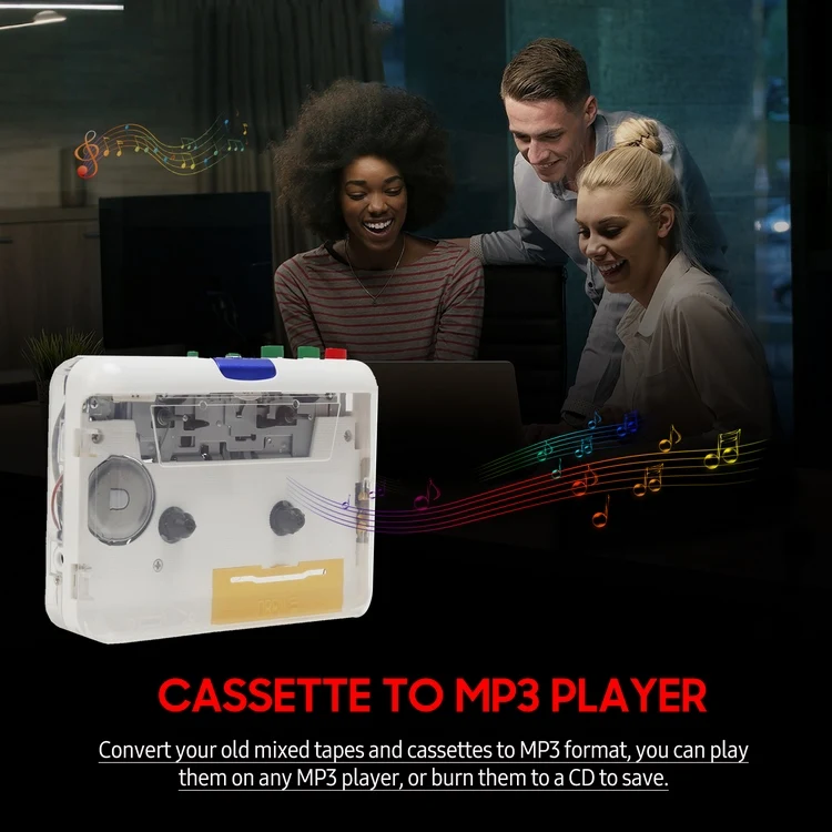 TON010S портативная кассета для mp3-плеера мини-USB Магнитофон MP3 конвертер с 3 5 мм AUX входным программным обеспечением CD Кассетный захват