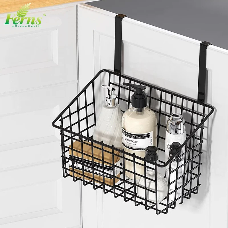 Iron Wall Hanging Basket Home Storage Basket Easy Install Home Organizer