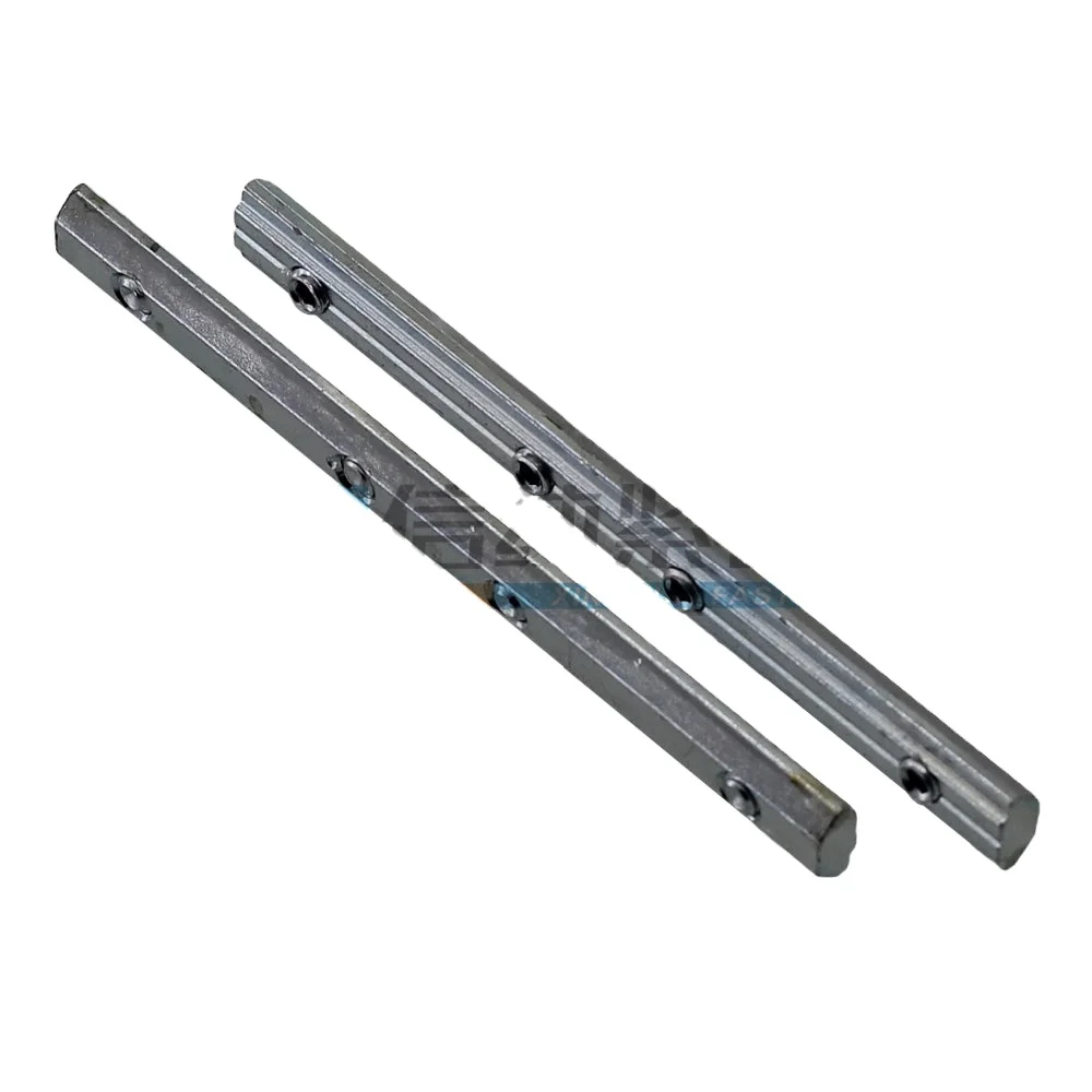 Off-the-shelf connection line, 10 mm long, 6 slots, can be equipped with screws