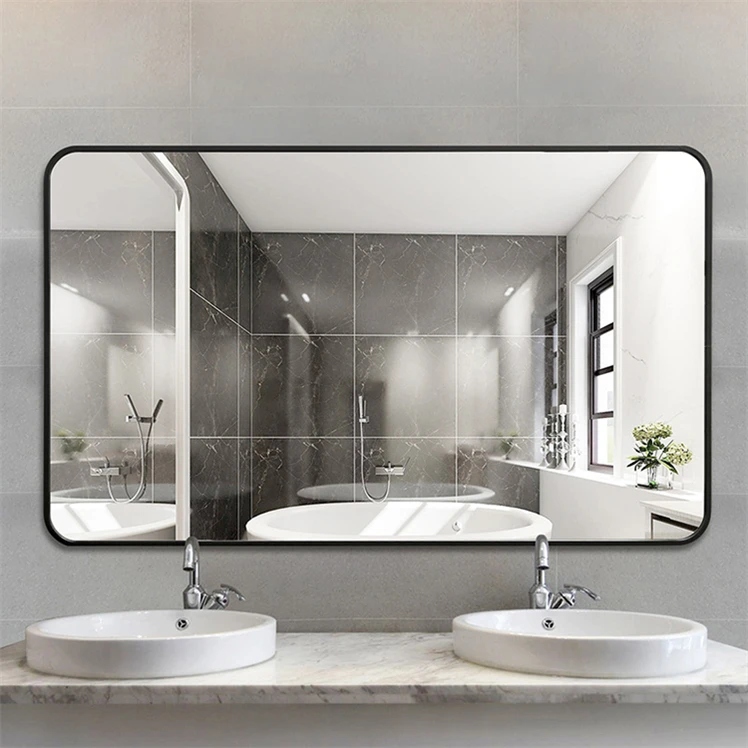 Best Seller Vanity Silver Frame Brushed Coated Hairdressing Wall Mirrors