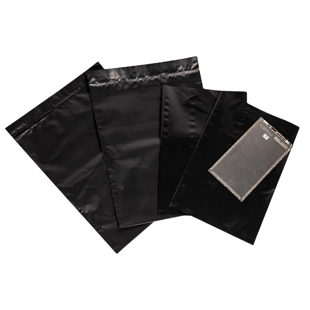 Антистатические проводящие черные полиэтиленовые пакеты для статического разряда 4mil 0 10 мм