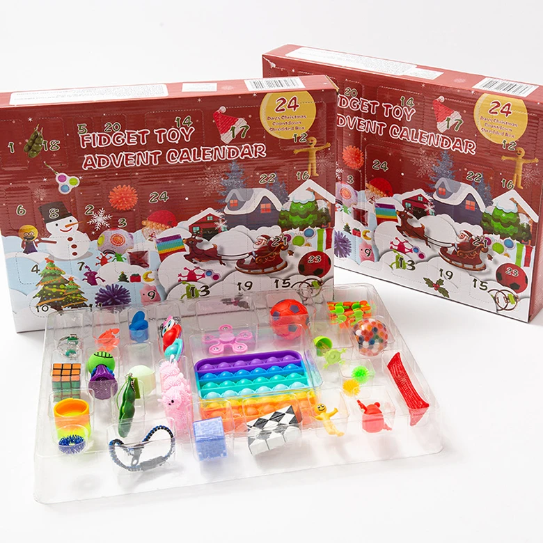 Набор игрушек Детский сенсорный на заказ, 24 дня, календарь с обратным отсчётом, поп фиджет-игрушка
