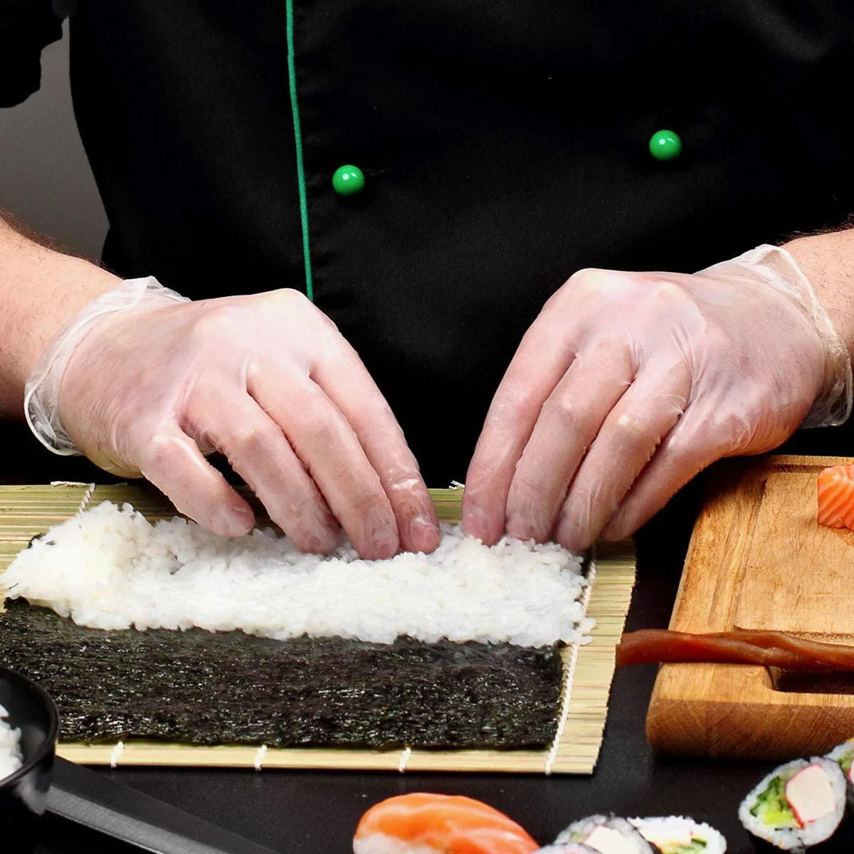 GLOVEMAN clear powder latex free waterproof oil touchscreen examination laboratory household PVC vinyl disposable gloves