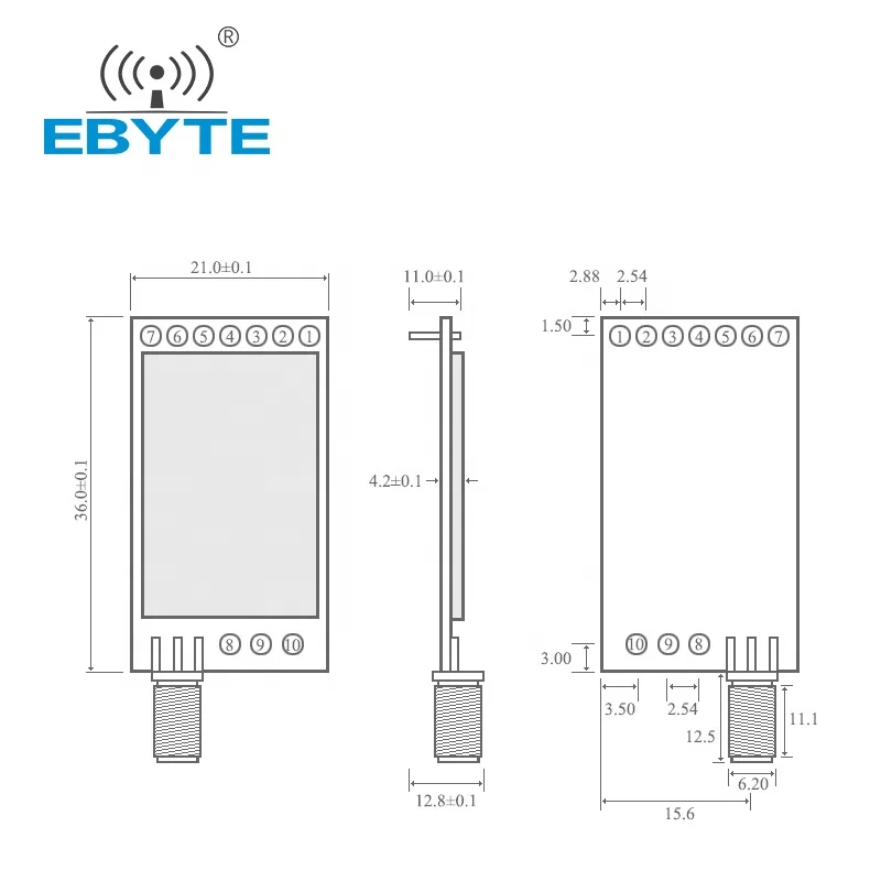 E33-433T13D EBYTE SX1212 с низким энергопотреблением Wake-Up детей ТЭК UART DIP 433 м беспроводной передачи данных hdmi передатчик и приемник МГц Rf