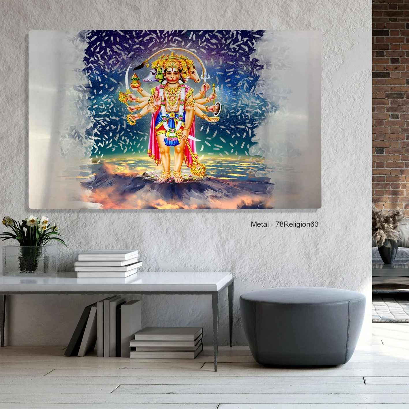 Purana Veda Hinduism Religion metal art wall home decor Printed on metals krishna wall art Paintings
