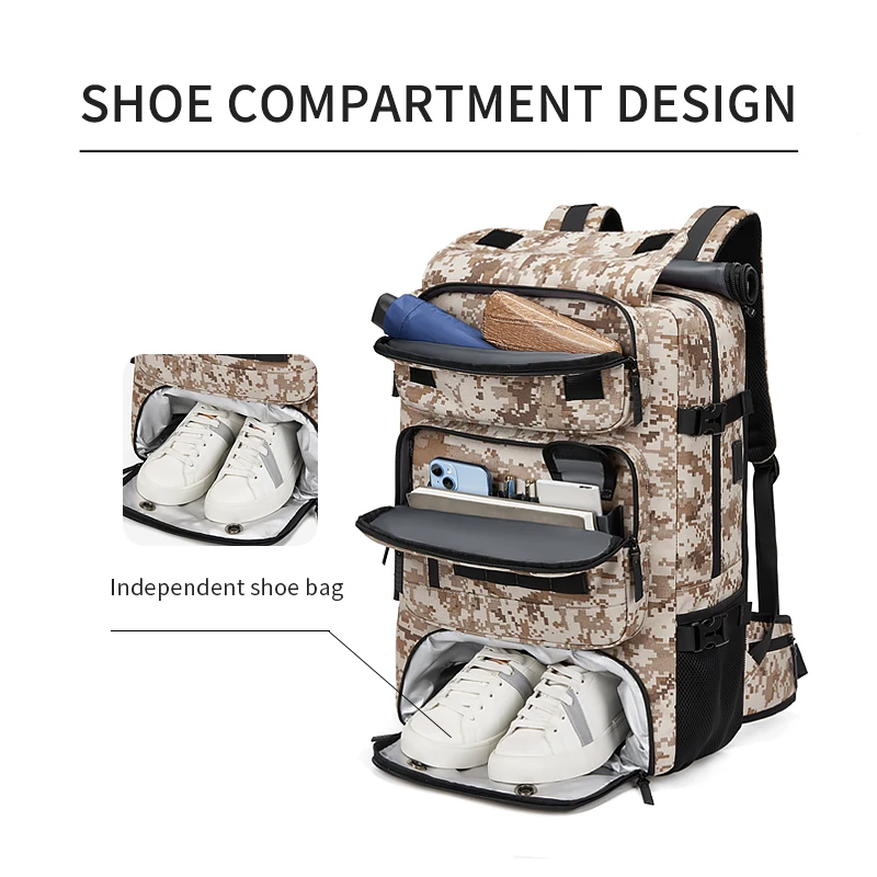 Custom Logo Outdoor Travel Mountaineering Backpack Waterproof Gym Sport Hiking Climbing Backpacks Bags