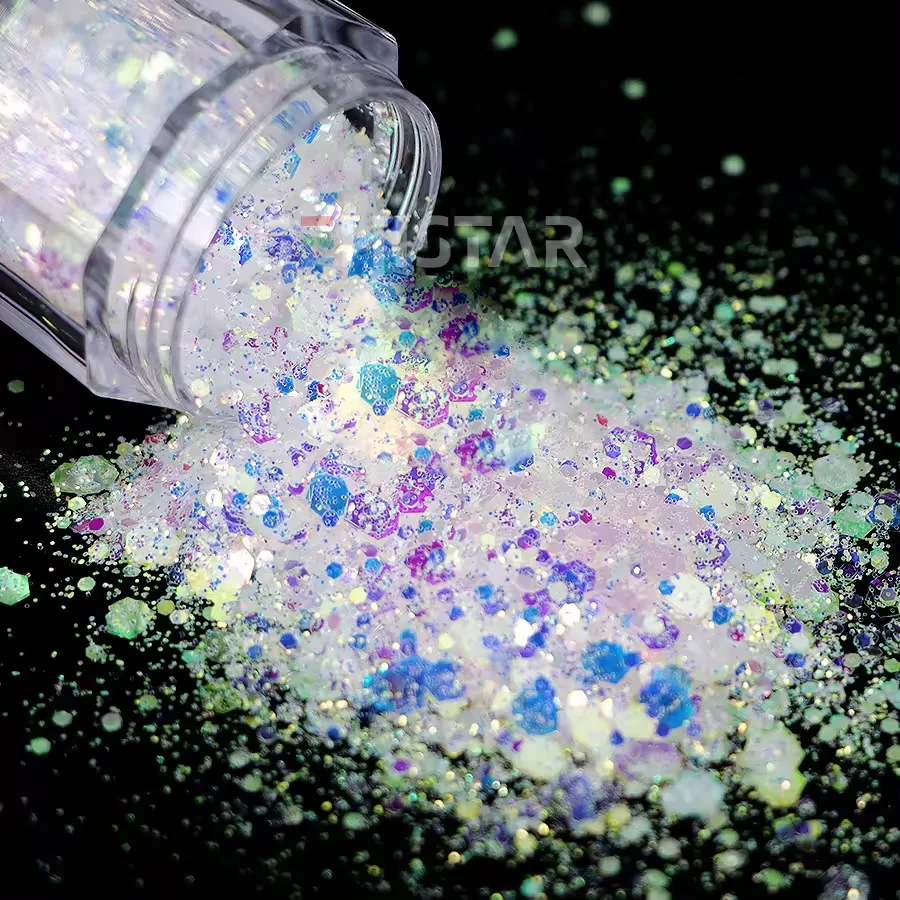 Iridescent Biodegradable Glitter Eco-Friendly Iridescent Cosmetic Grade Plant Based Bio Glitter Biodegradable Glitter