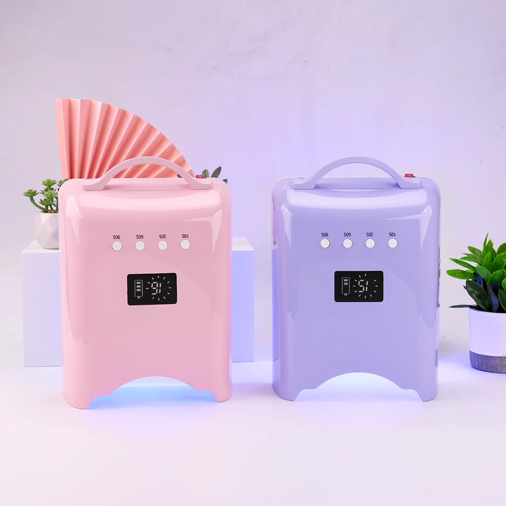 Muti-color Timer Gel Light Dryer Wholesale Nail Supplies 78w Rechargeable Cordless Curing Mini Uv Led Nail Lamp Custom Logo