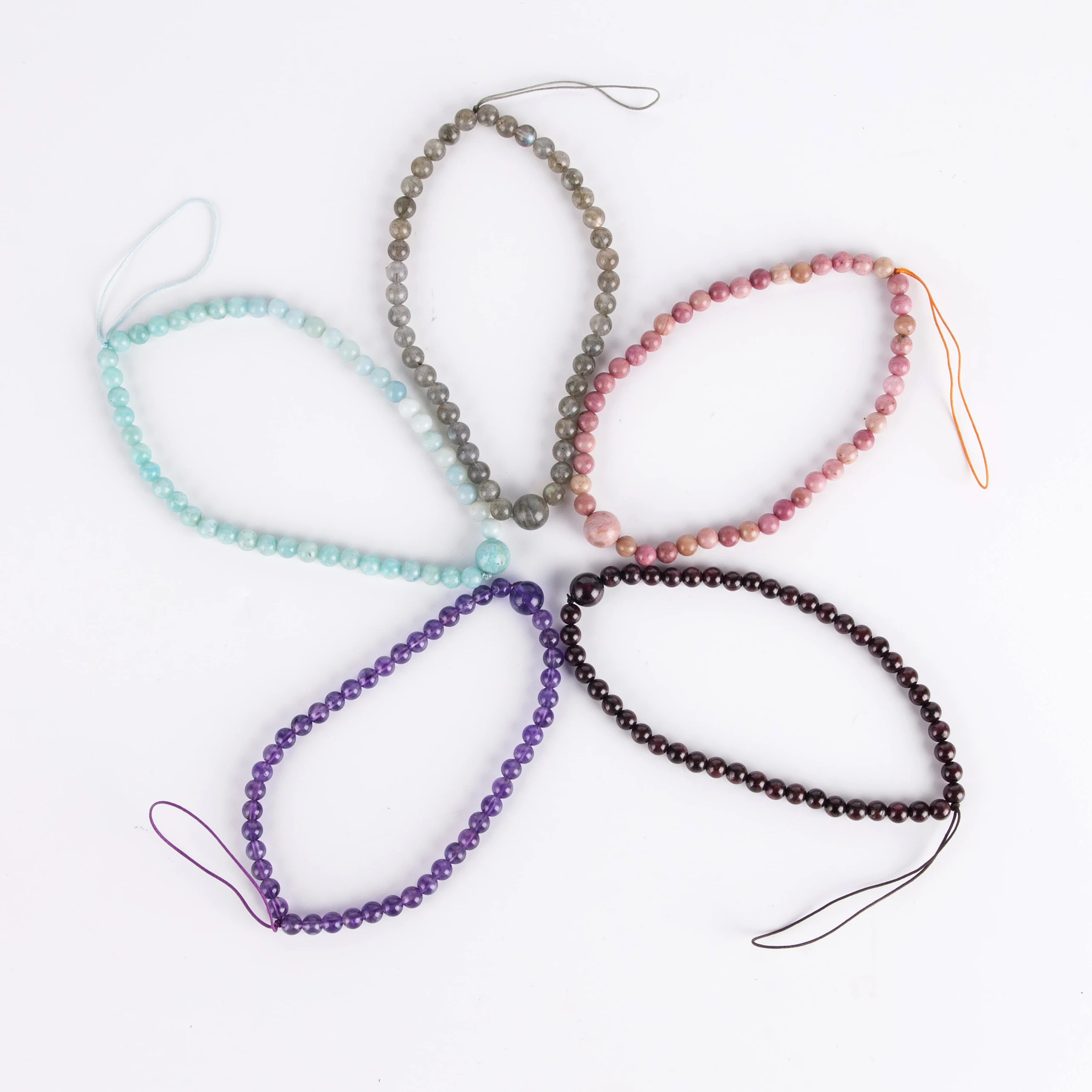 Mobile Phone & Accessories Natural Garnet Stone Bead Holder Mobile Phone Straps Wrist Chain For Mobile phone