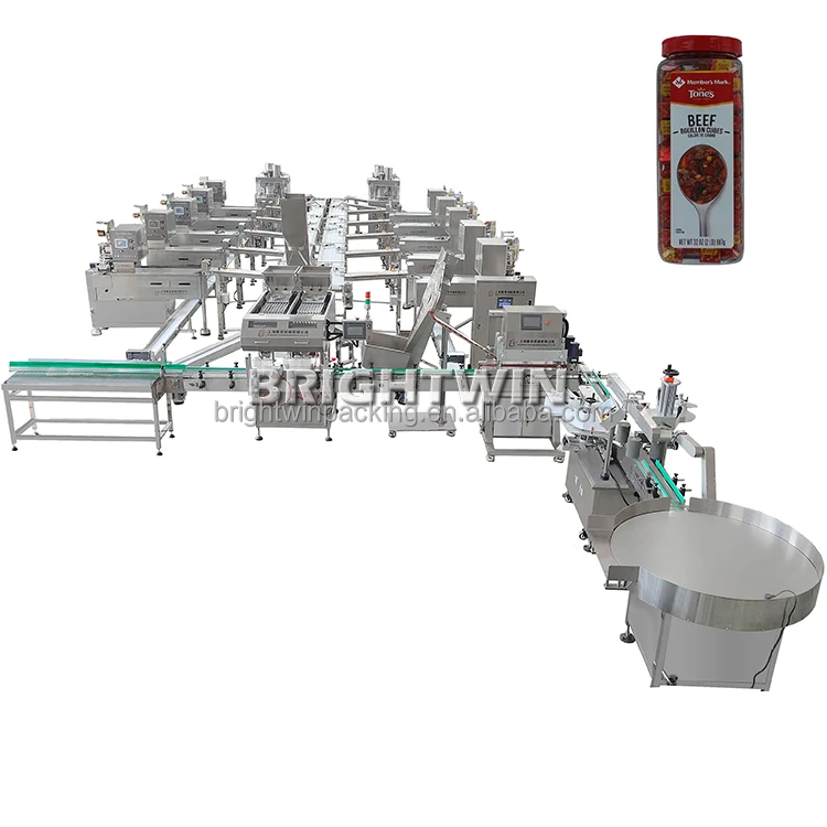 Brightwin factory supply maggi chicken beef shrimp bouillon cube  broth seasoning cube chicken stock making wrapping machine