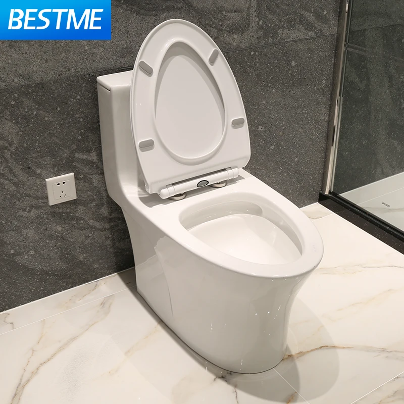 Factory Supplier one piece Sanitary ware PP cover ceramic washdown Floor mounted toilet
