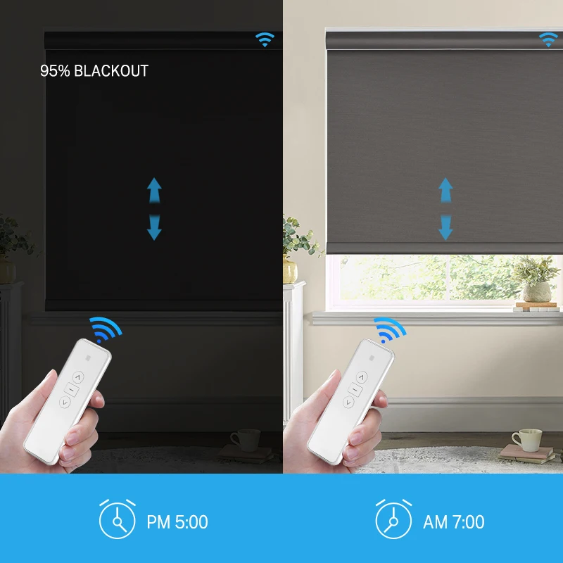 Aok tubular battery motor motorized electric interior roller sun blinds