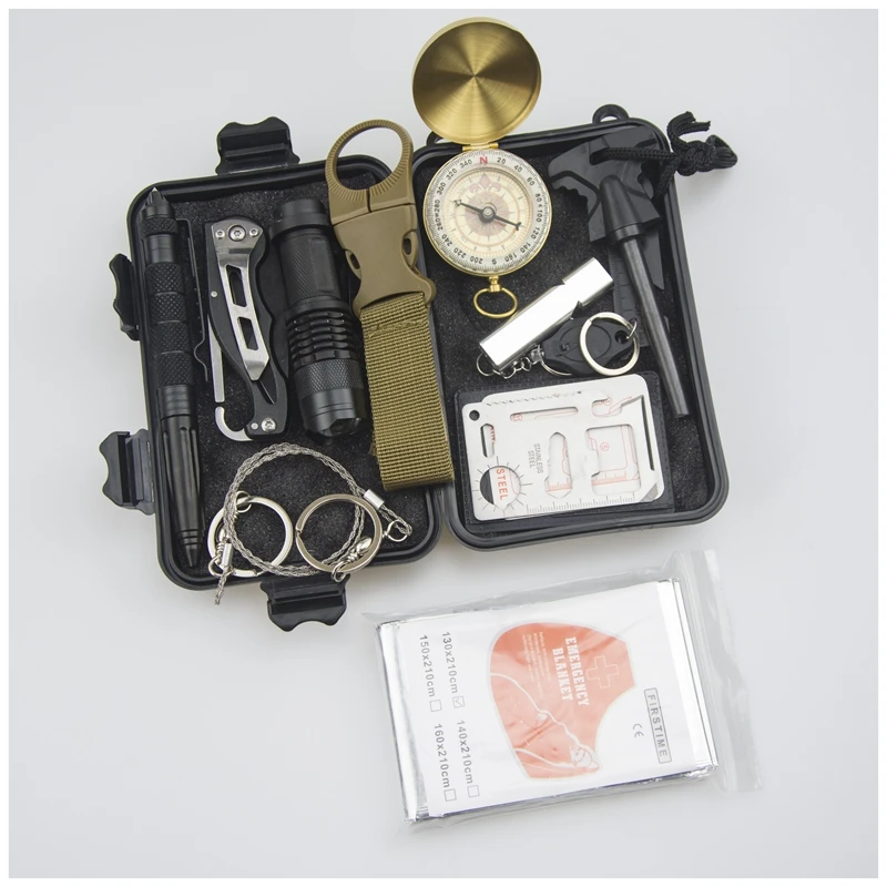 Survival Gear Emergency Tool Kit Outdoor Emergency Rescue Tool Seat Belt Camping Survival Kit Tools