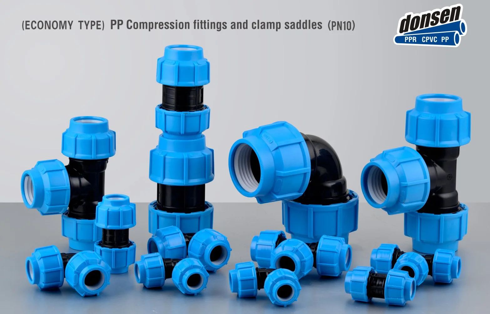 Hot selling HDPE PP compression fitting End plug PN10 for pipe