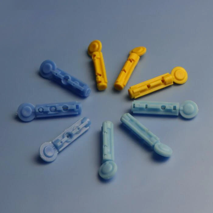 Disposable safety twist plastic stainless steel 28G 30G sterilance blood lancet