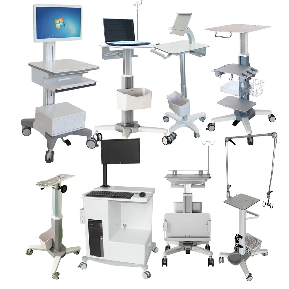 
Suntech medical trolley all in one computer laptop tablet ecg ventilator ultrasound endoscope patient monitor cart for hospital 