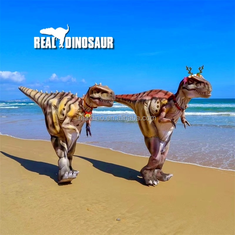 Sea beach performance walking with dinosaur custom adult dinosaur costume