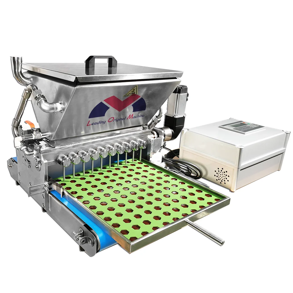 Counter table desk top gummy making machine filling forming depositor gelatin pectin candy vitamins bear jelly eye ball auto