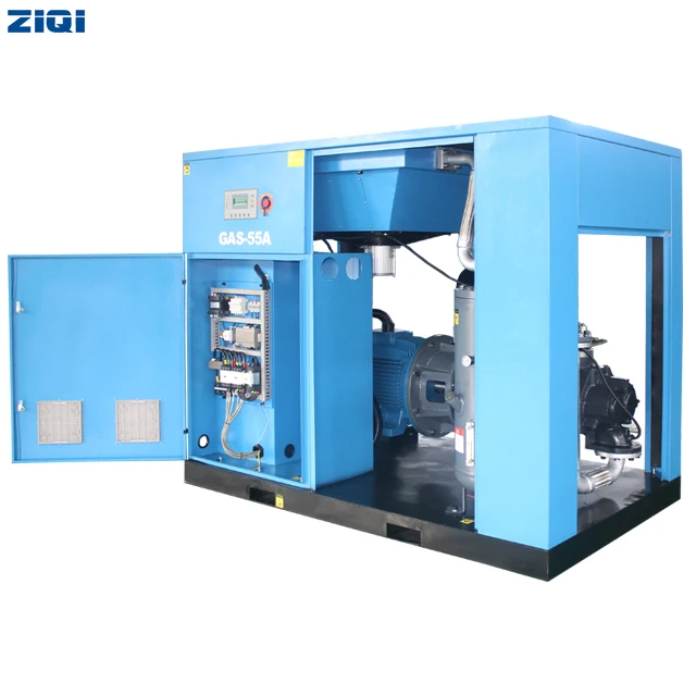 customized industrial single stage belt driven screw 55kw 380v 7bar 385cfm air compressor machine for chemistry