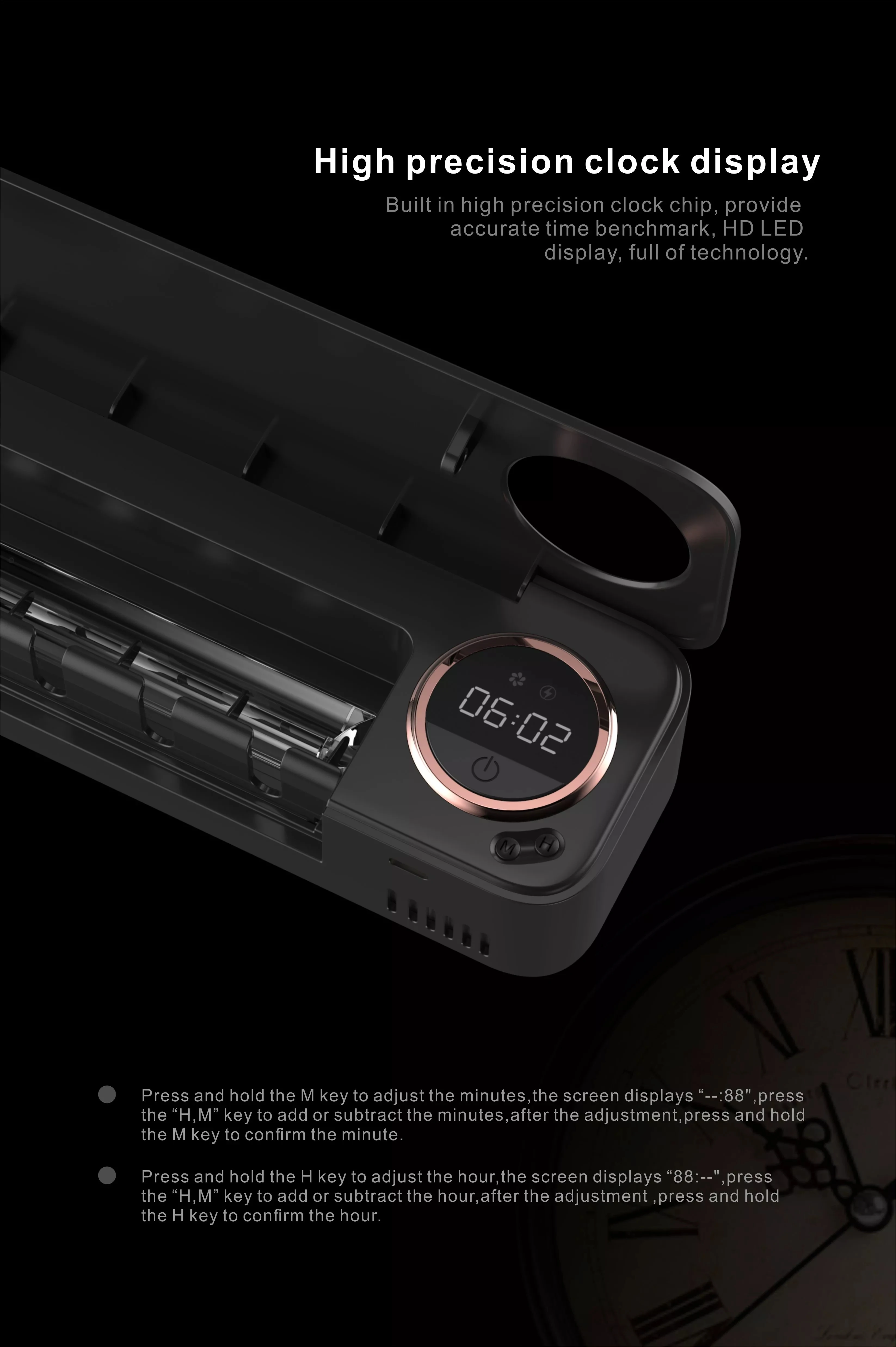 Wind Drying Smart Toothbrush Holder Uv Sterilizing Double Use Wall Mount Tooth Brush Holder Sterilizer For Razor And Toothbrush