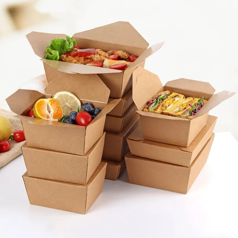 Hot Selling Fast Food Packaging Takeaway Bread Bakery Fried Rice Fried Chicken Paper Box